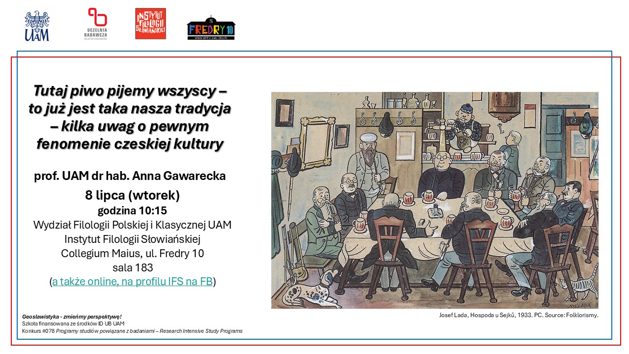 Grafika promująca wykład prof. Anny Gawareckiej pt. 