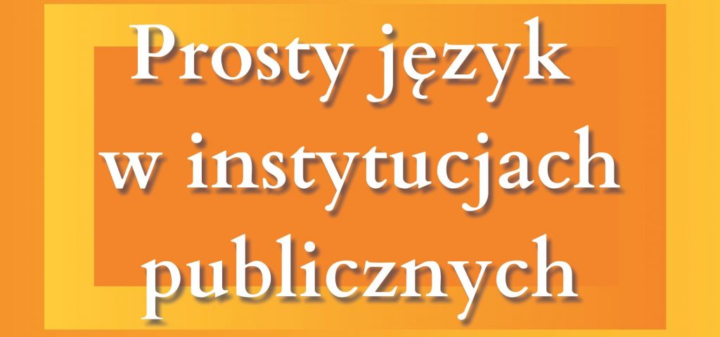 Na żółto-pomarańczowym tle biały napis 