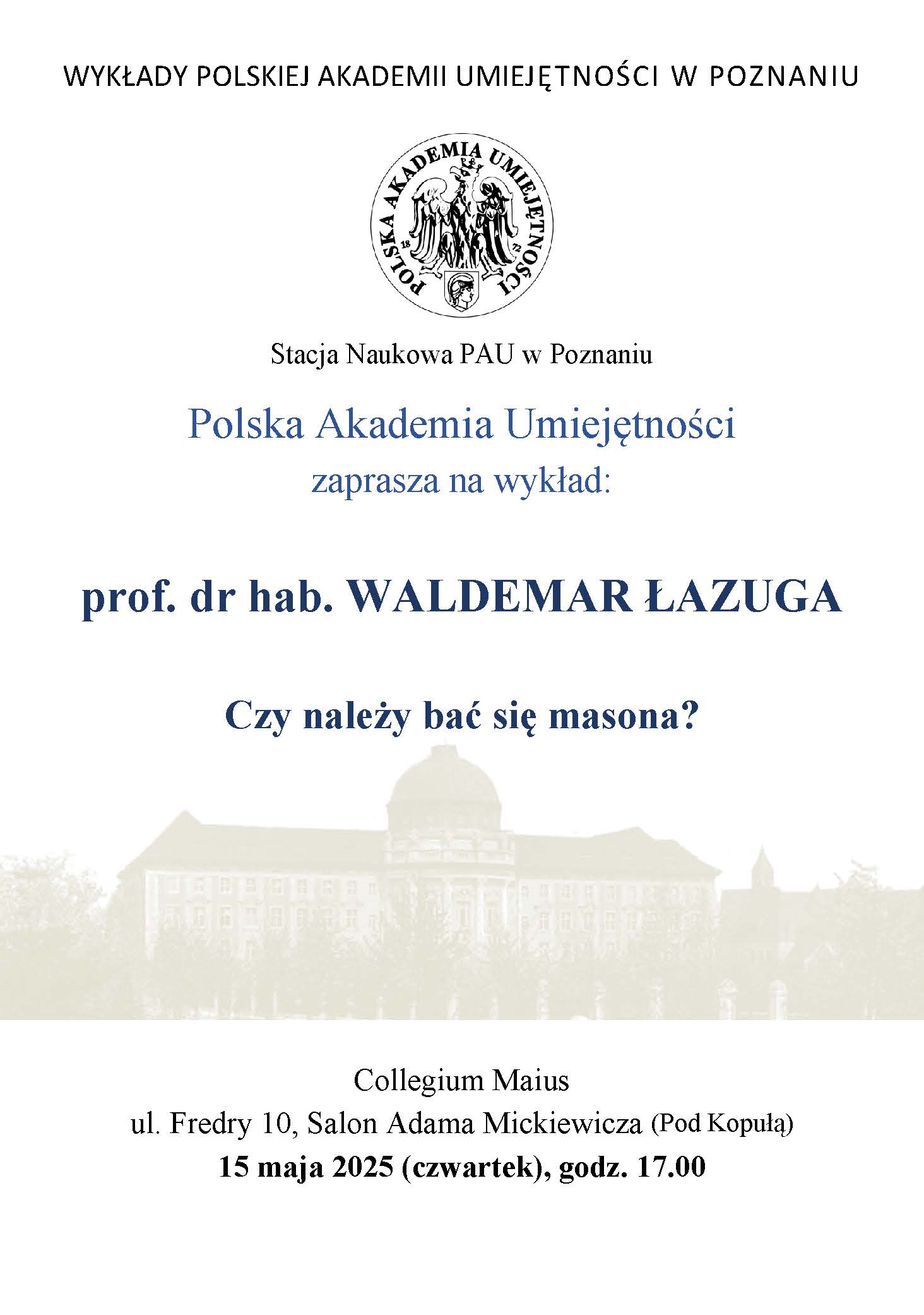 Wszystkie informacje z plakatu znajdują się w treści komunikatu.