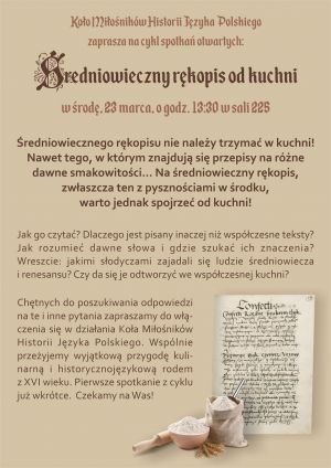 Średniowieczny rękopis od kuchni