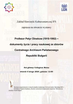 Wystawa o Profesorze Petyrze Dinekowie w Collegium Maius