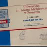 Dyplom za I miejsce filologii polskiej UAM w Rankingu Kierunków Studiów Perspektywy 2025.