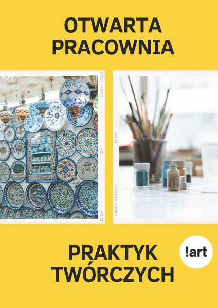 Na żółtym tle czarny napis 